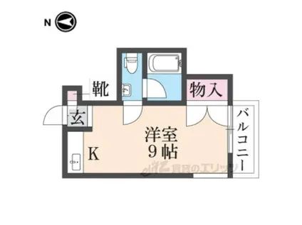 キューブ武庫川Ⅰ(ワンルーム/3階)の間取り写真