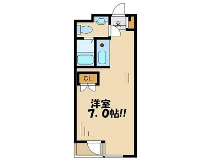 グレース成城I(ワンルーム/4階)の間取り写真