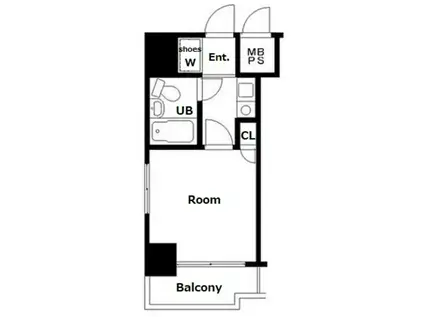 クリオ神奈川新町壱番館(1K/2階)の間取り写真