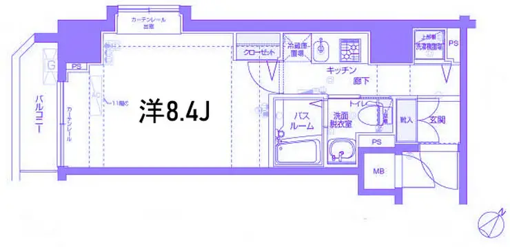 フェニックス横濱関内BAY MARKS 9階階 間取り