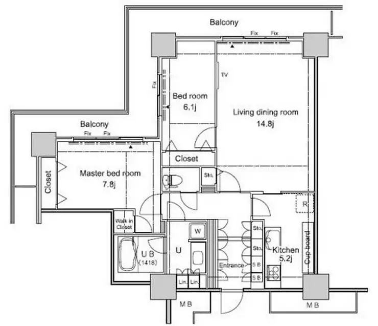 パシフィックロイヤルコートみなとみらいオーシャンタワー 21階階 間取り