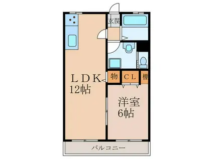 組坂ビル N09(1LDK/1階)の間取り写真