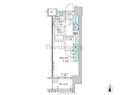 パークアクシス両国(1K/7階)の間取り写真