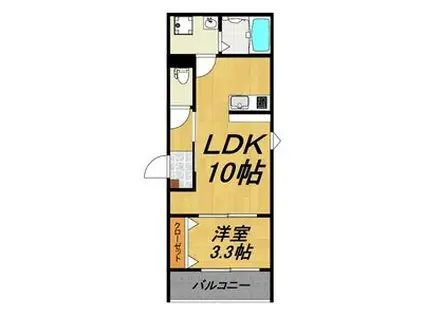 LECOCON一宮VI(1LDK/2階)の間取り写真
