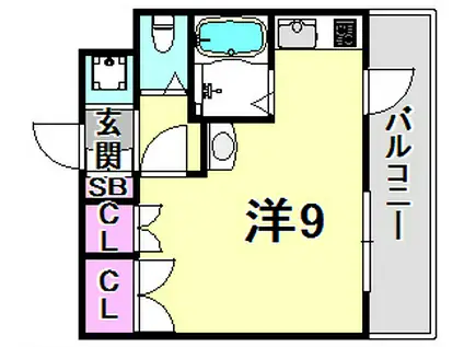 NDビルハイツ(ワンルーム/3階)の間取り写真