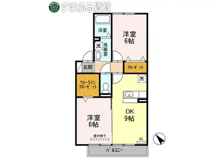 レジデンス コーワ(2LDK/2階)の間取り写真