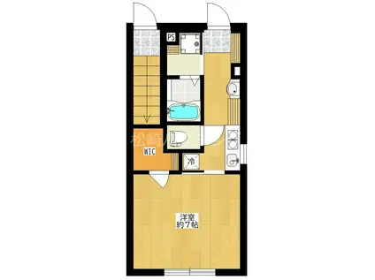 GLANZ V(1K/1階)の間取り写真