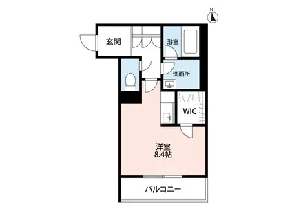 グレイスコート(ワンルーム/2階)の間取り写真