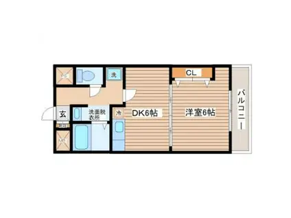 サント・ネージュ(1DK/5階)の間取り写真