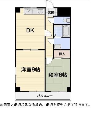 NASU23(2DK/4階)の間取り写真