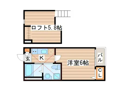 EPO諏訪町メゾン(1K/1階)の間取り写真