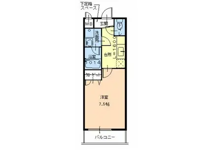 フジパレスグランマルシェ(1K/1階)の間取り写真