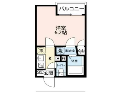 グランクオール千川(1K/1階)の間取り写真