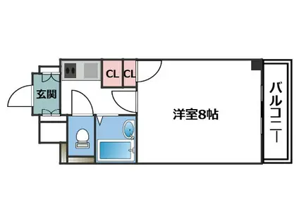 メリーパレス(1K/4階)の間取り写真