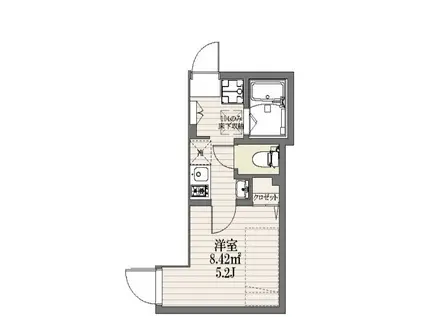 MAILLET(1K/1階)の間取り写真