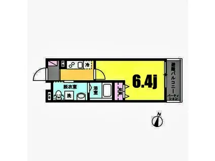 T&Fレジデンス妙蓮寺(1K/2階)の間取り写真