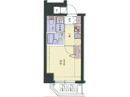 ロアール北新宿(1K/2階)の間取り写真