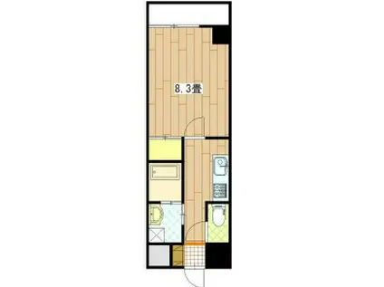 UNISON NEXT(1K/3階)の間取り写真