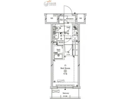 ラフィスタ川崎II(1K/4階)の間取り写真