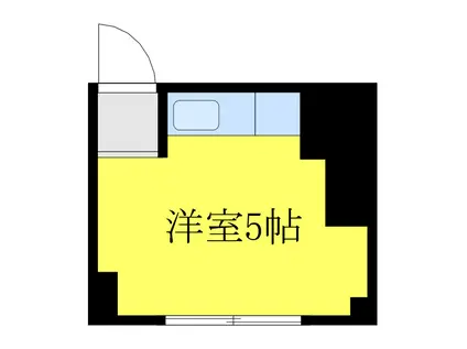 福富ビル(ワンルーム/3階)の間取り写真