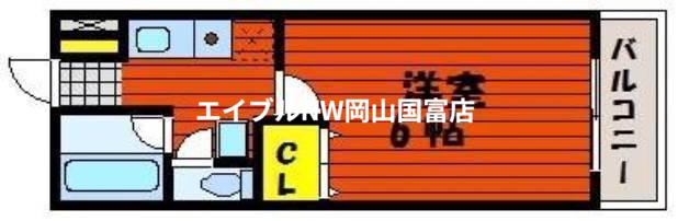 ファンガーデン(1K/2階)の間取り写真