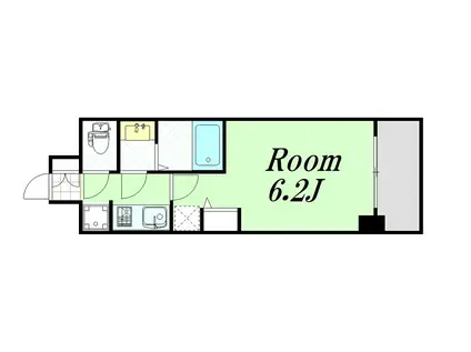 エステムコートディアシティウエスト(1K/5階)の間取り写真