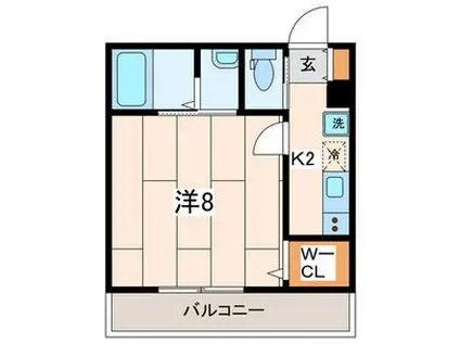 VILLEGE磯子I(1K/1階)の間取り写真