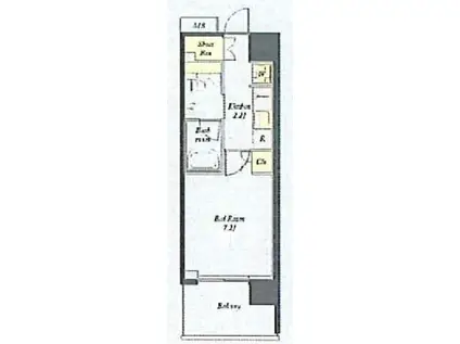 プライムメゾン早稲田通(1K/5階)の間取り写真