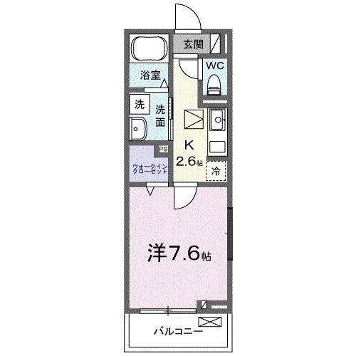 フラッツ ホープ(1K/1階)の間取り写真