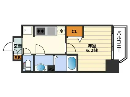 プレサンス梅田北アーリー(1K/8階)の間取り写真