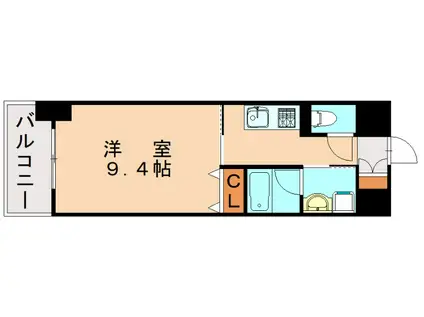 CREWS.REINE(1K/6階)の間取り写真