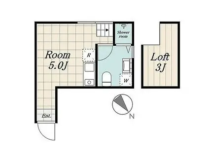 WELL-B薬師(ワンルーム/2階)の間取り写真