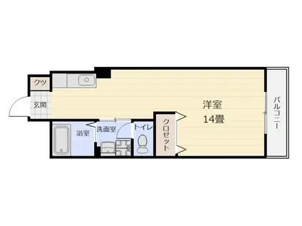 アメニティきしゃば(ワンルーム/10階)の間取り写真