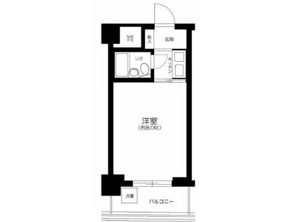 ヴェラハイツ御徒町(1K/6階)の間取り写真