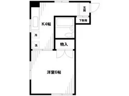 サマックス・ペルル(1K/1階)の間取り写真