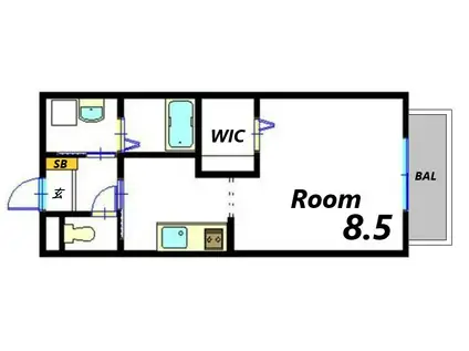 マ・メゾン英賀保(1K/2階)の間取り写真