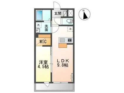 イルミエールヤヨイ(1LDK/1階)の間取り写真