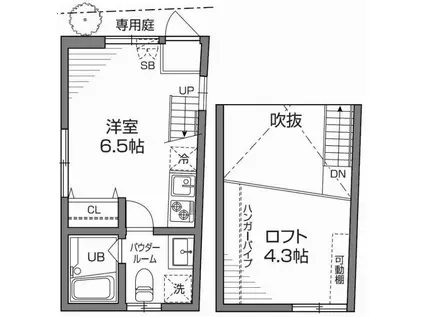 さくらはうす(ワンルーム/1階)の間取り写真