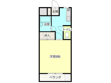 アメニティーハウスイトウ(1K/2階)の間取り写真