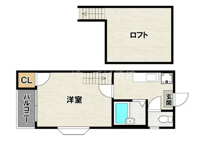 エクセレンテ博多(1K/2階)の間取り写真