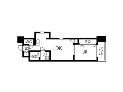 プラージュ大曽根(1LDK/3階)の間取り写真