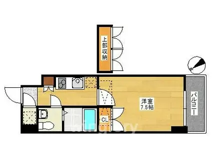 NO70 HARBOR サウス TOWER(1K/11階)の間取り写真