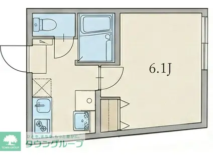 GRANEST(1K/2階)の間取り写真