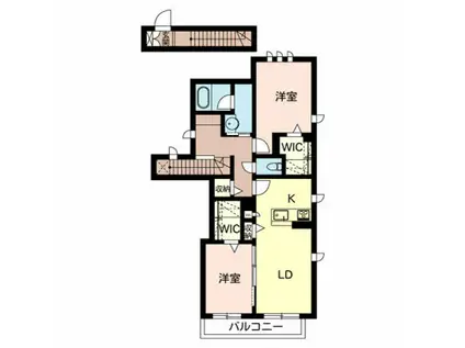 シャーメゾン ヴェルテ(2LDK/2階)の間取り写真