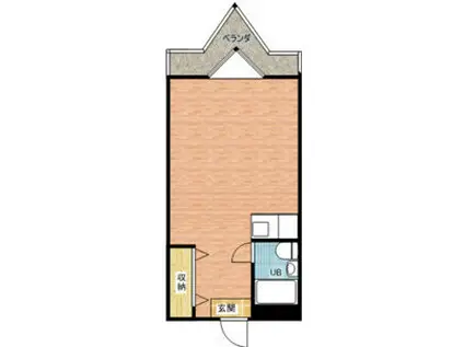 栄マンションS棟(ワンルーム/6階)の間取り写真