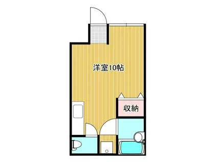 ドミシール小岩(ワンルーム/1階)の間取り写真