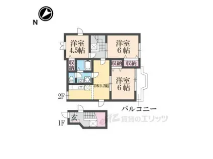 グランエストⅣ(3DK/2階)の間取り写真