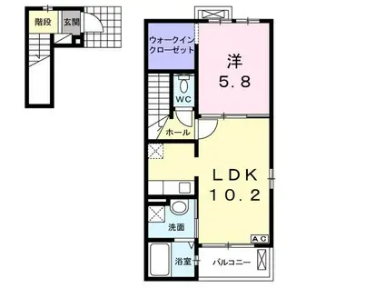 リトルグローブIII(1LDK/2階)の間取り写真
