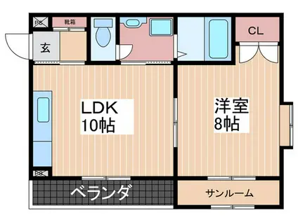 ボストンビル(1LDK/2階)の間取り写真