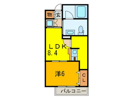 QUATRE SAISON(1LDK/10階)の間取り写真